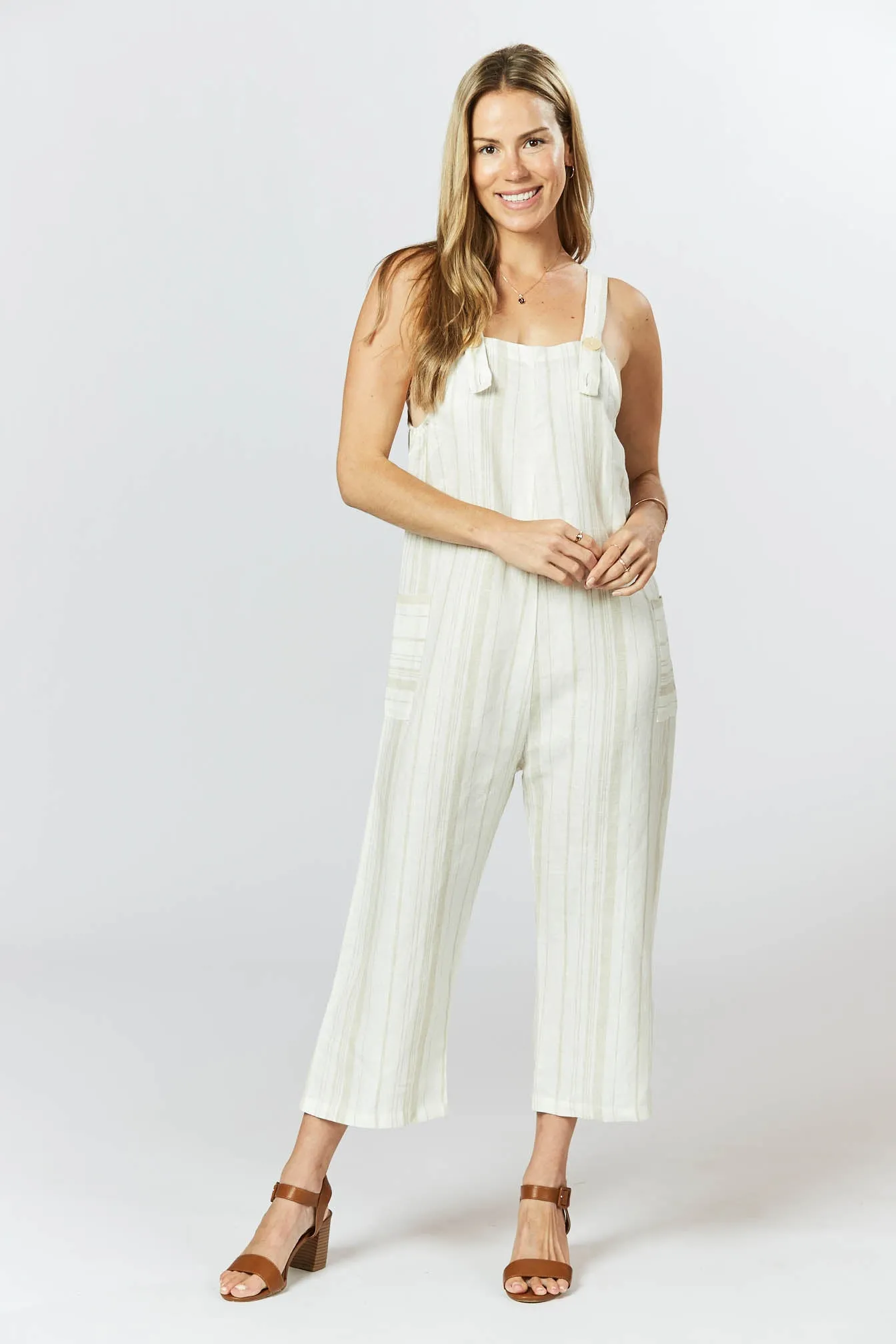 Gypsy Jumpsuit - Sand Stripe