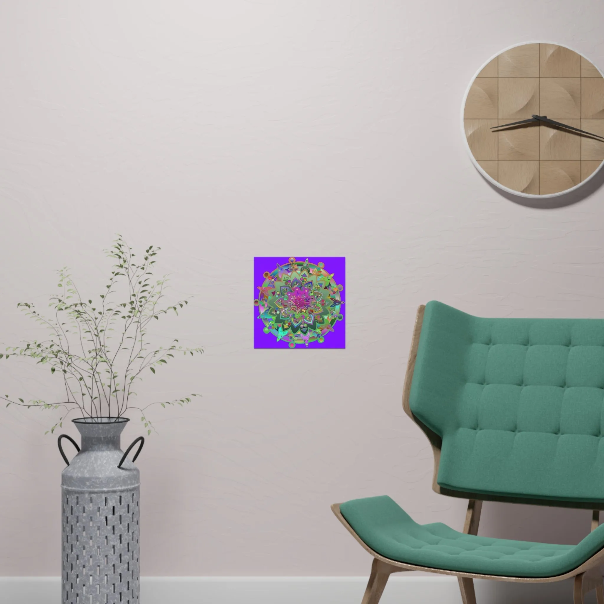 Hand-Drawn Purple Mandala Design Poster