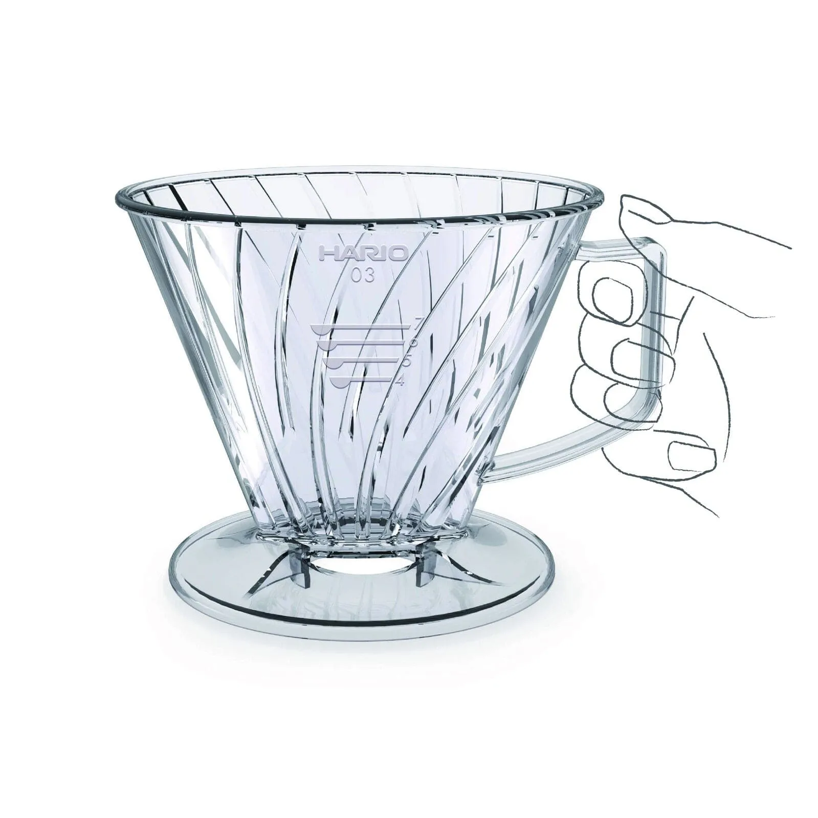 Hario -  Trapezoid Pegasus Dripper for 4-7 Cups 03 (Clear)