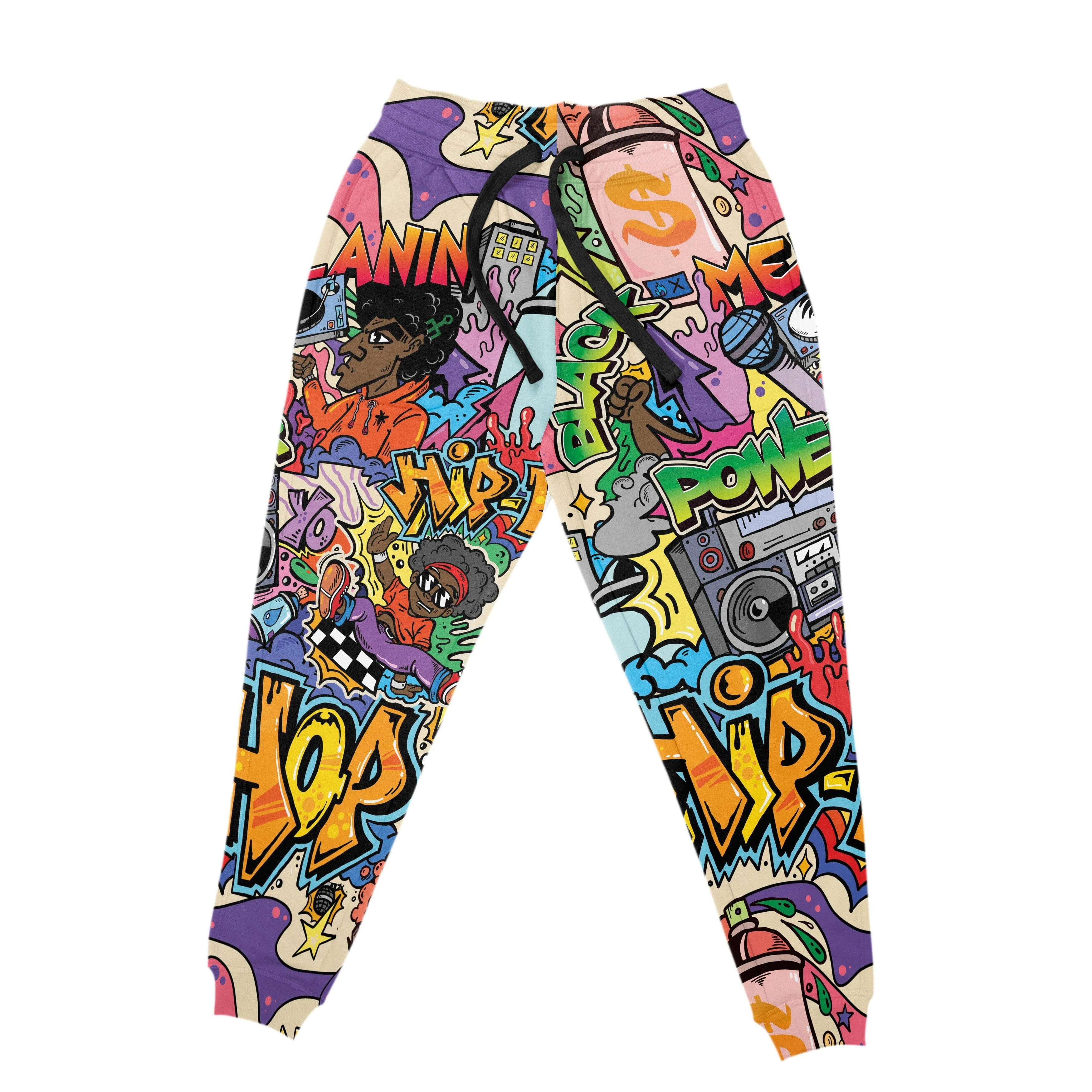 Hip Hop Graffiti Art All-over Hoodie and Joggers Set