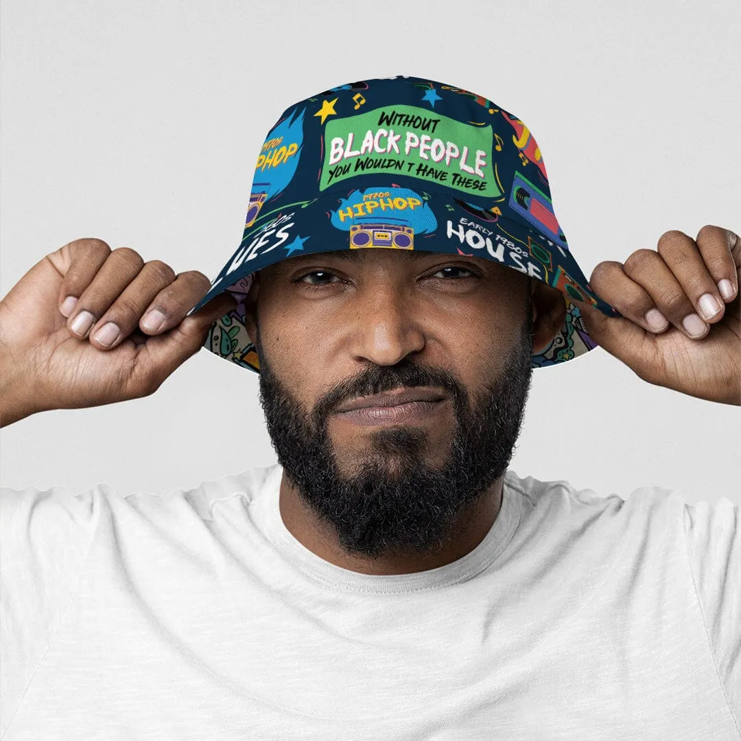 Hip Hop Graffiti Art & Music That Makes Us Proud Reversible Bucket Hat