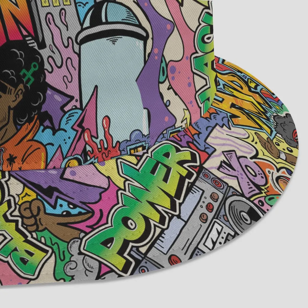 Hip Hop Graffiti Art & Music That Makes Us Proud Reversible Bucket Hat