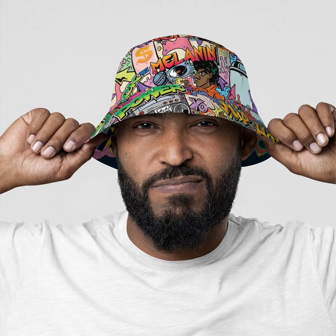 Hip Hop Graffiti Art & Music That Makes Us Proud Reversible Bucket Hat