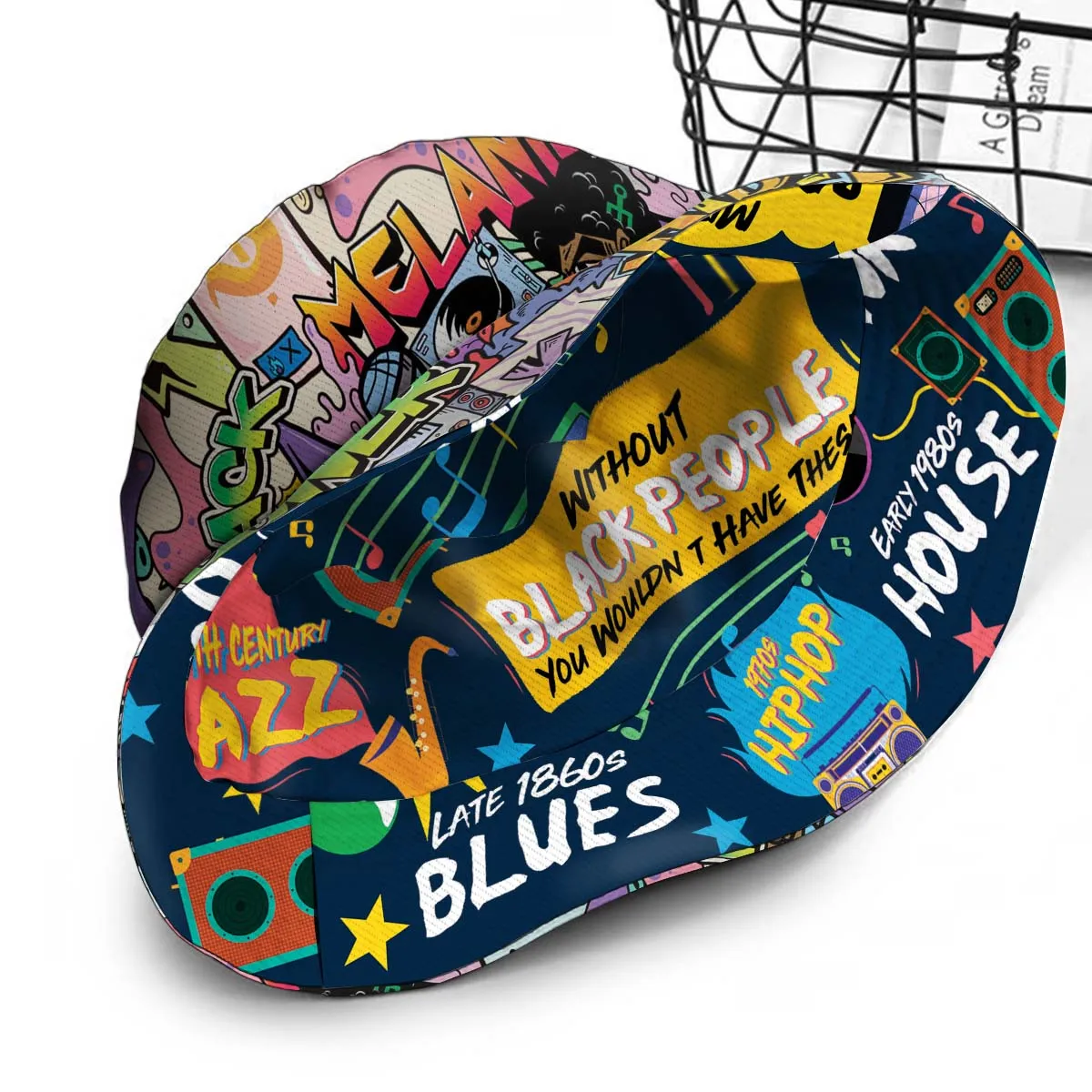 Hip Hop Graffiti Art & Music That Makes Us Proud Reversible Bucket Hat