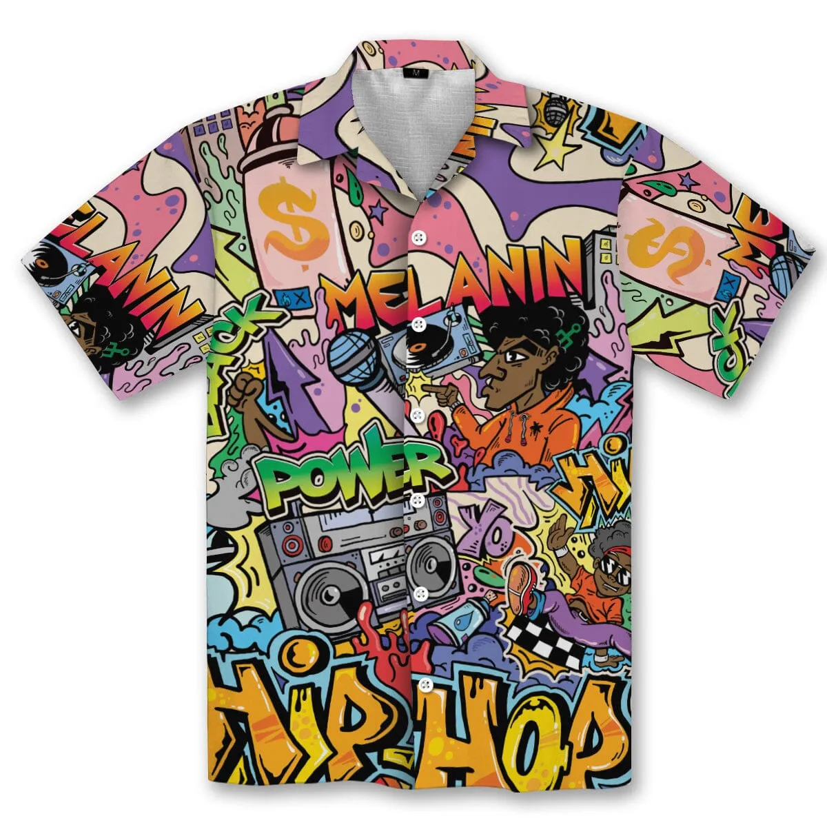 Hip Hop Graffiti Art Hawaiian Shirt and Shorts Set