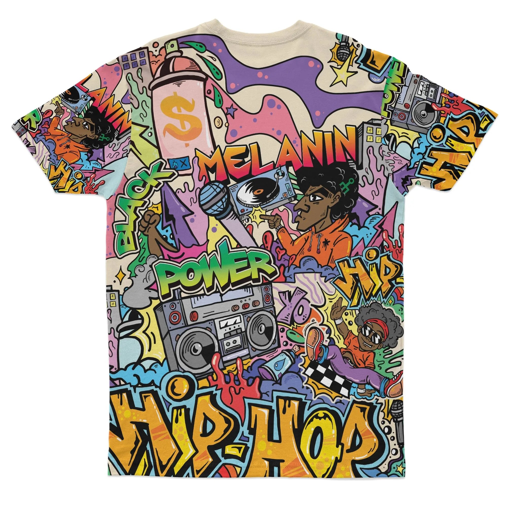 Hip Hop Graffiti Art T-shirt And Shorts Set