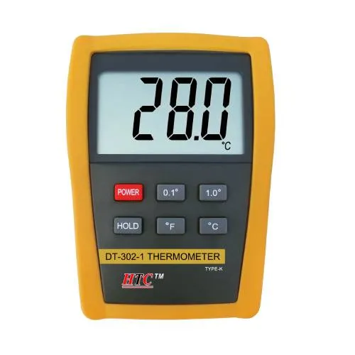 HTC DT-302-1 Digital Thermometer -50°C to 150°C, ±0.5°C Accuracy, LCD Display, Portable