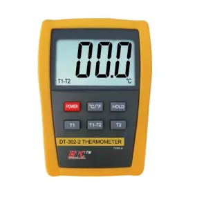 HTC DT-302-2 Digital Thermometer -50°C to 200°C, ±0.5°C Accuracy, LCD Display, Portable