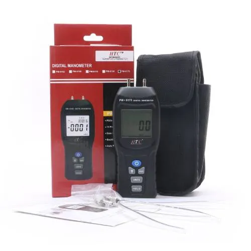 HTC PM-6105 Digital Manometer 20 Psi Range, ±0.3% FS Accuracy, Real-Time LCD Display