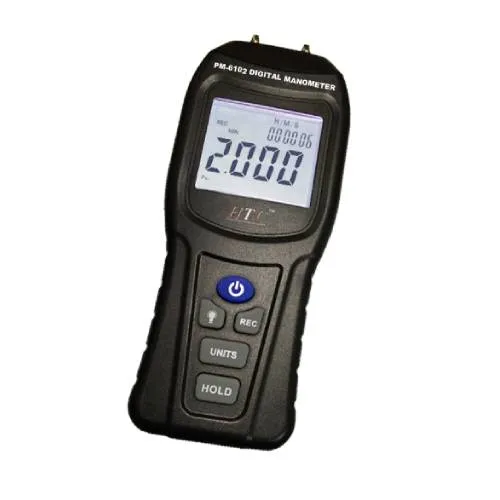 HTC PM-6105 Digital Manometer 20 Psi Range, ±0.3% FS Accuracy, Real-Time LCD Display