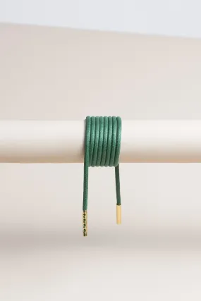 Hunter Green | Round Waxed Shoelaces