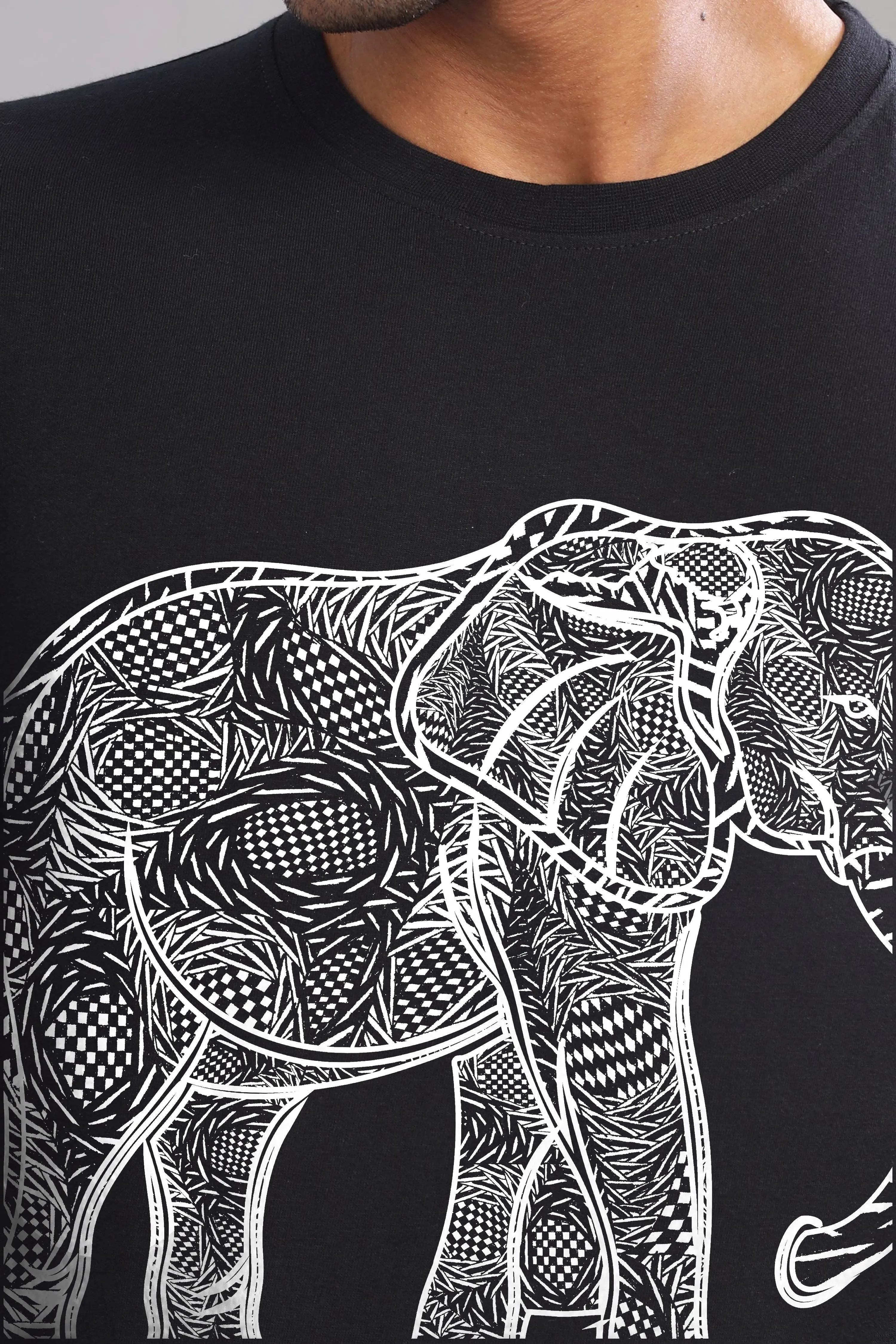 Ink Tusker - 100% Cotton Crewneck Half Sleeve Unisex T-Shirt