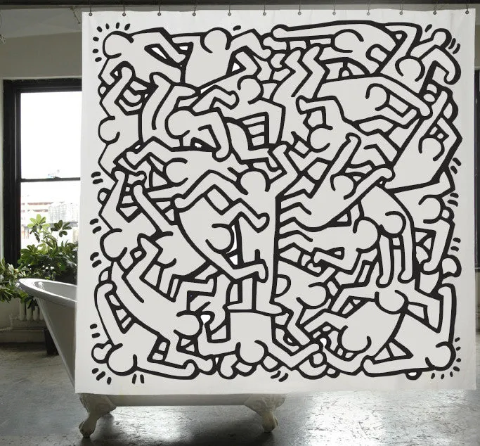 Keith Haring Shower Curtain