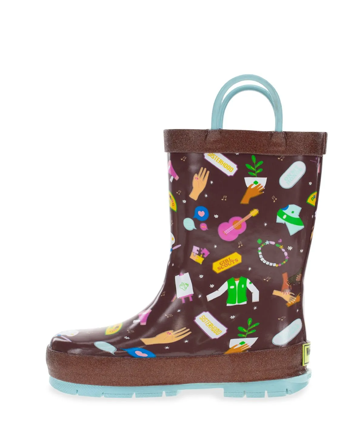 Kids Girl Scouts Brownie Squad Rain Boot - Brown