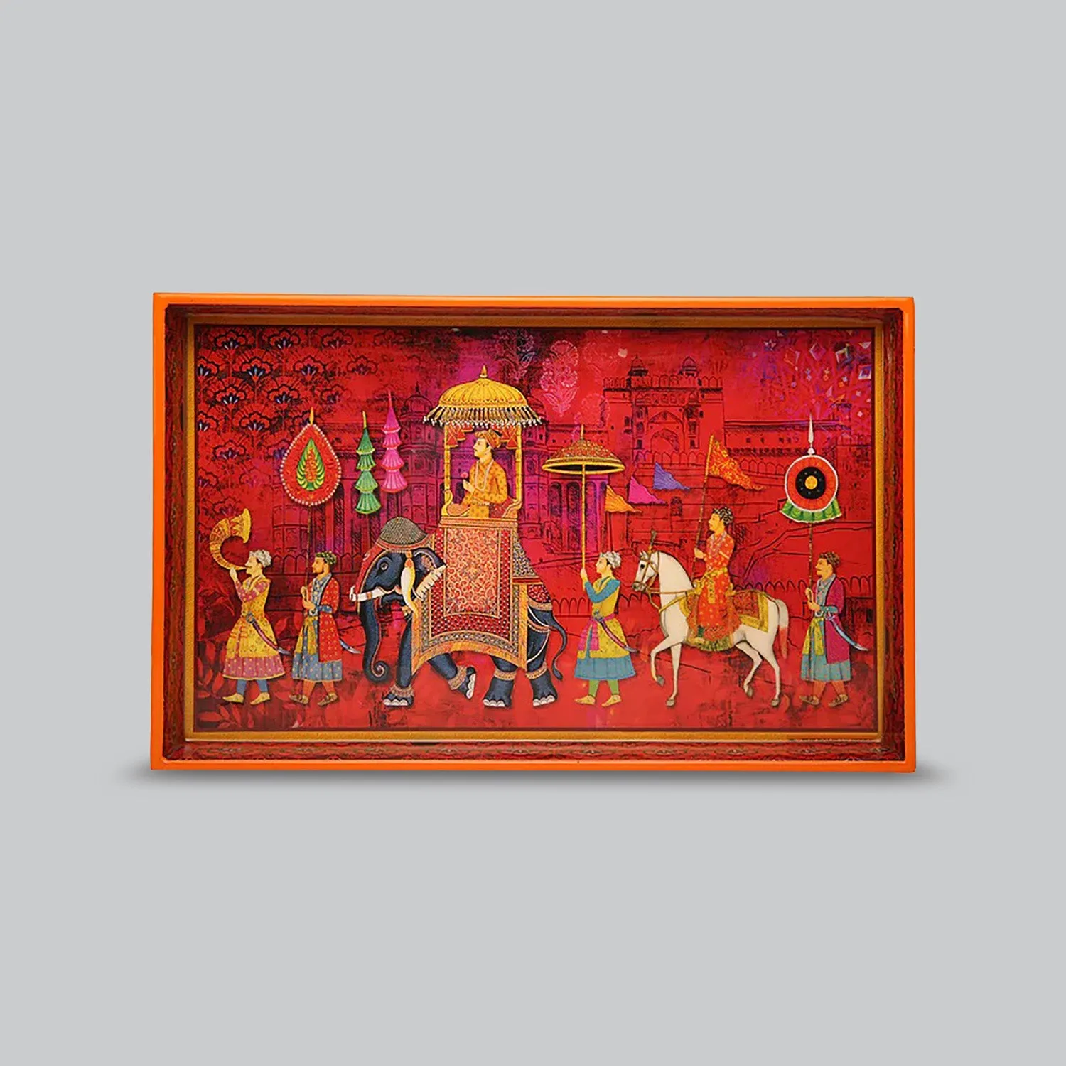 King Procession Rectangle Enamel Medium Tray