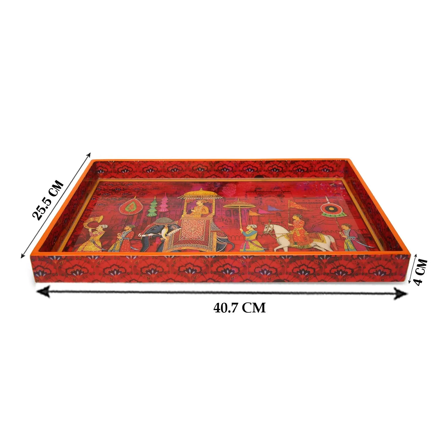 King Procession Rectangle Enamel Medium Tray