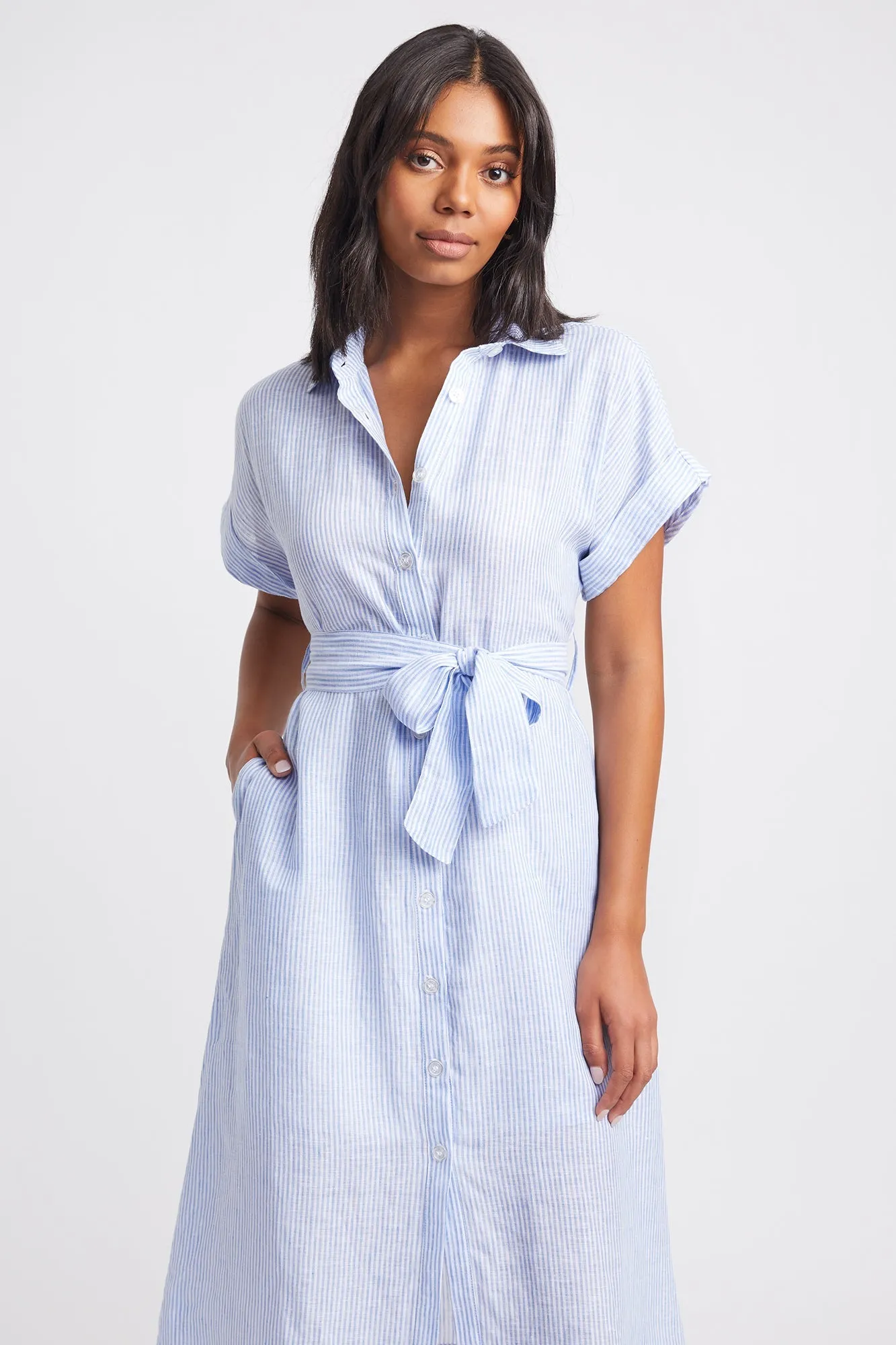 Laguna Stripe Shirt Dress