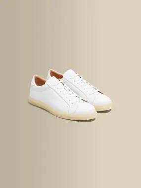 Leather Sneakers With Gum Sole