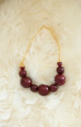 Leda Necklace Wine