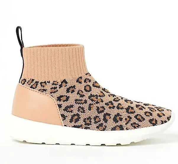 Leopard Print Hightop Sneakers