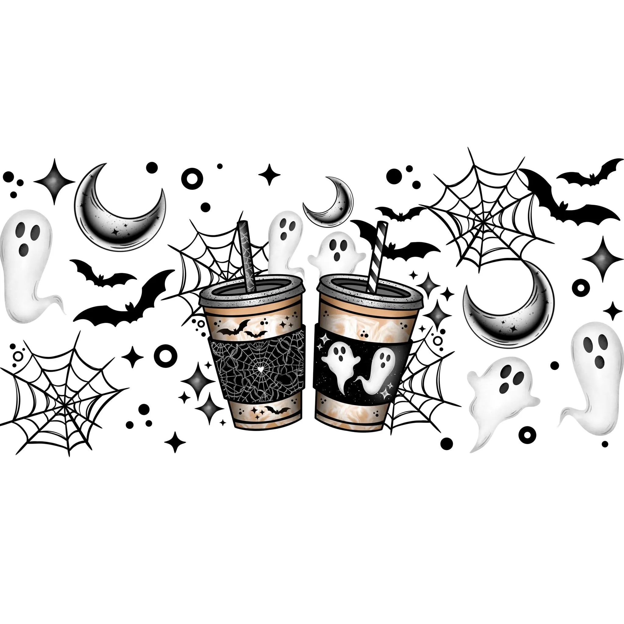 Libbey Can Wrap 16oz -  Ink Transfers | Spooky Coffee