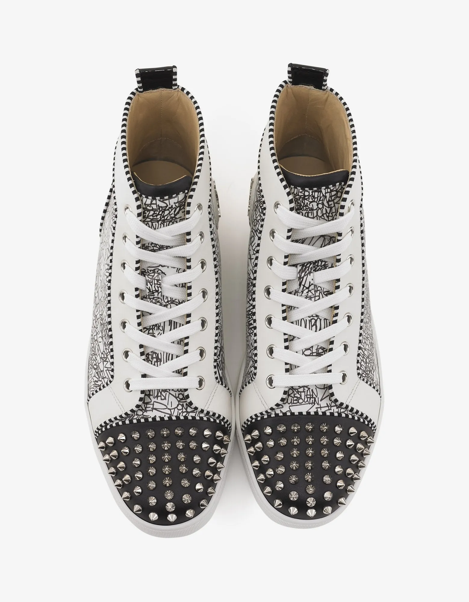 Lou Spikes Orlato Flat Caligraf High Top Trainers