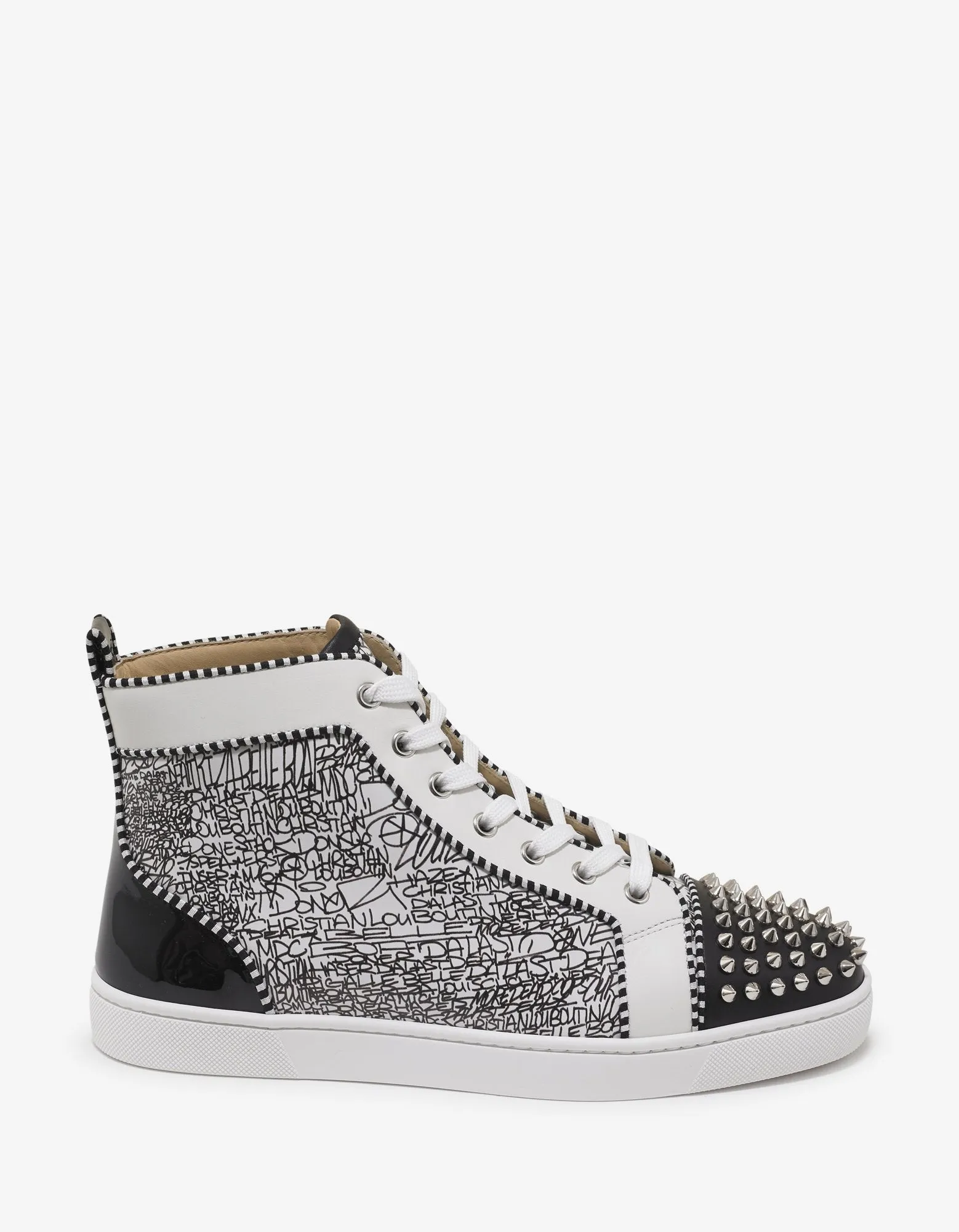 Lou Spikes Orlato Flat Caligraf High Top Trainers