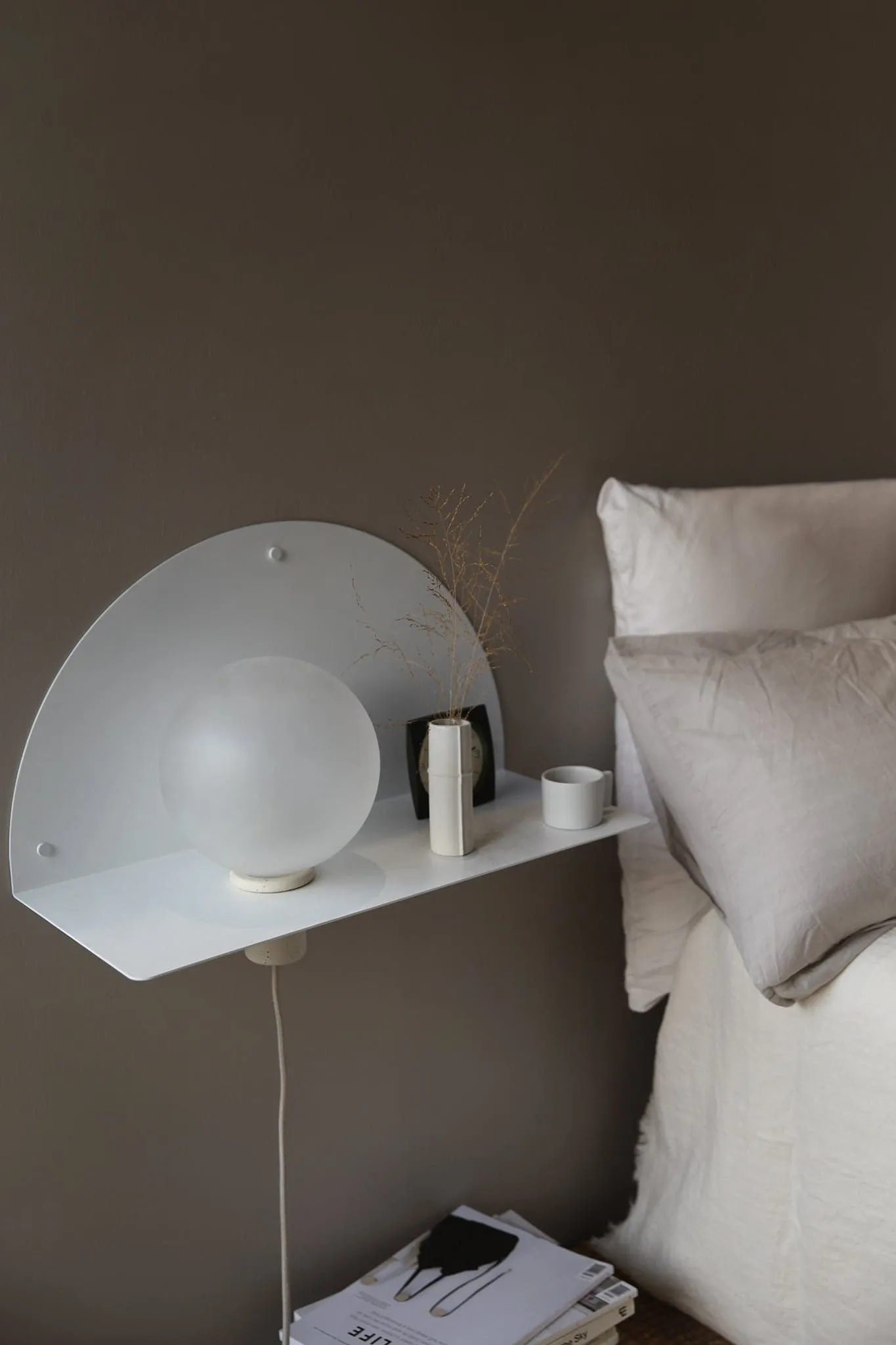 LUNE BEDSIDE WALL SHELF