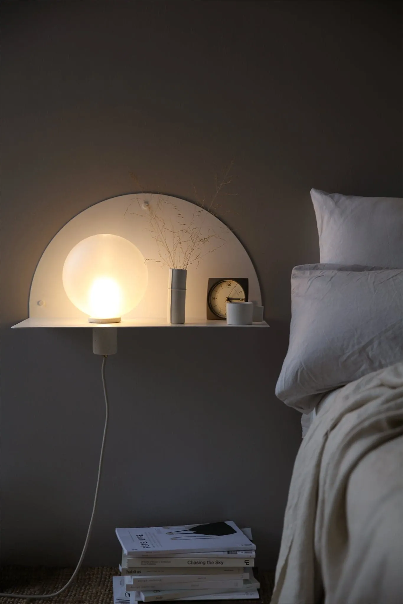 LUNE BEDSIDE WALL SHELF