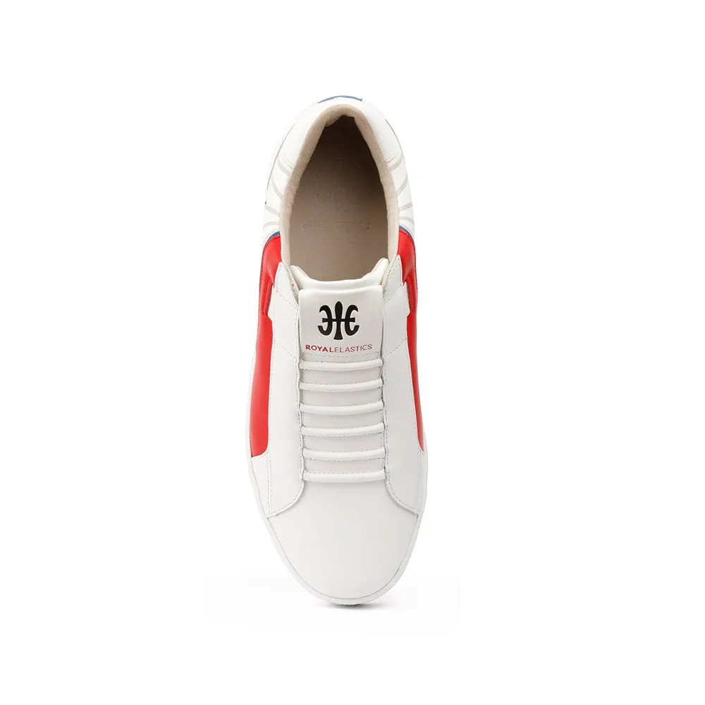 Men's Adelaide White Red Leather Sneakers 02693-015