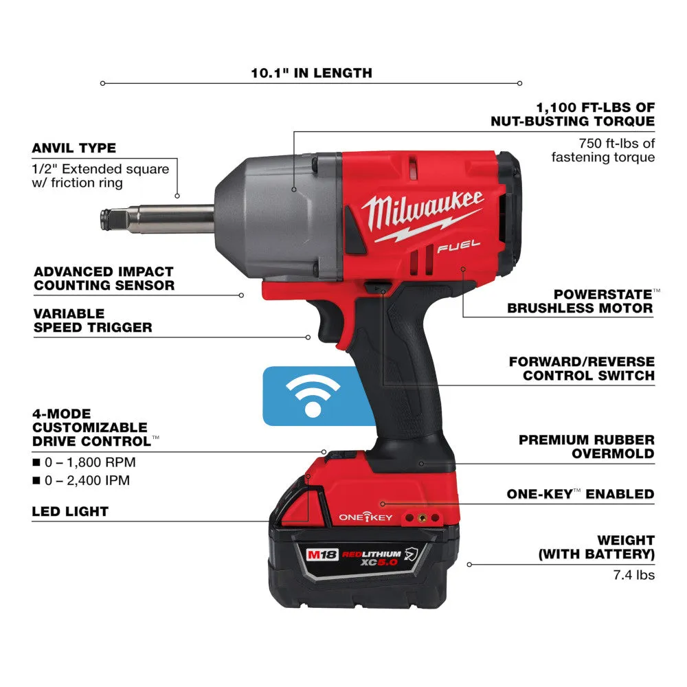 Milwaukee 2769-22R M18 FUEL 18V 1/2" ONE-KEY Controlled Torque Impact Wrench Kit