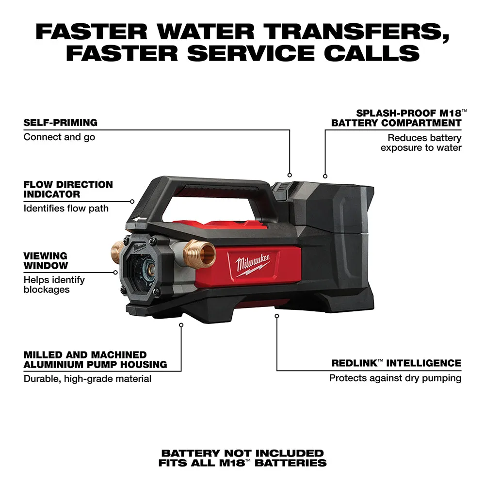 Milwaukee 2771-80 M18 18V Cordless Transfer Pump - Bare Tool - Recon