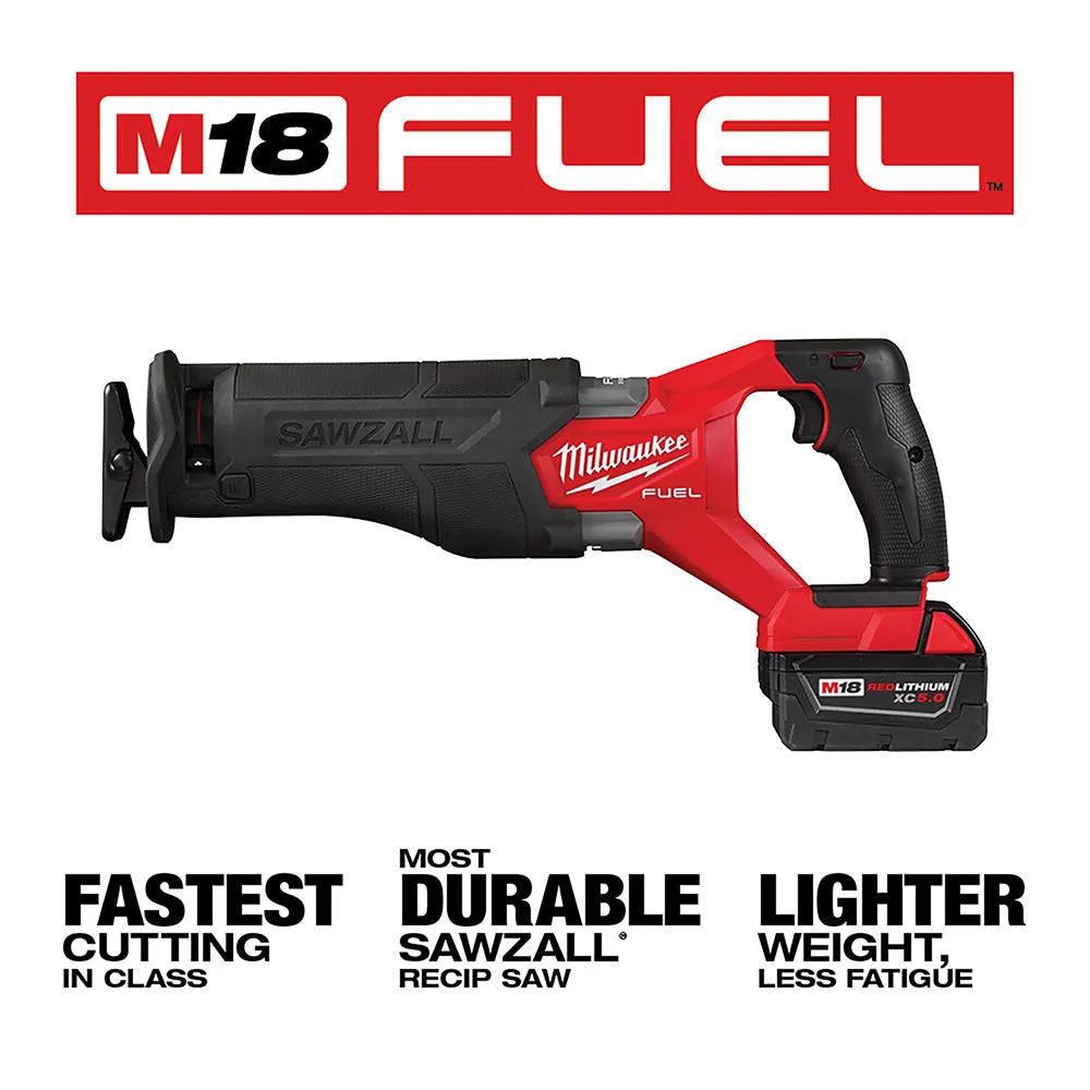 Milwaukee 2821-21FR M18 FUEL 18V Cordless Li-Ion SAWZALL / Grinder Combo Kit