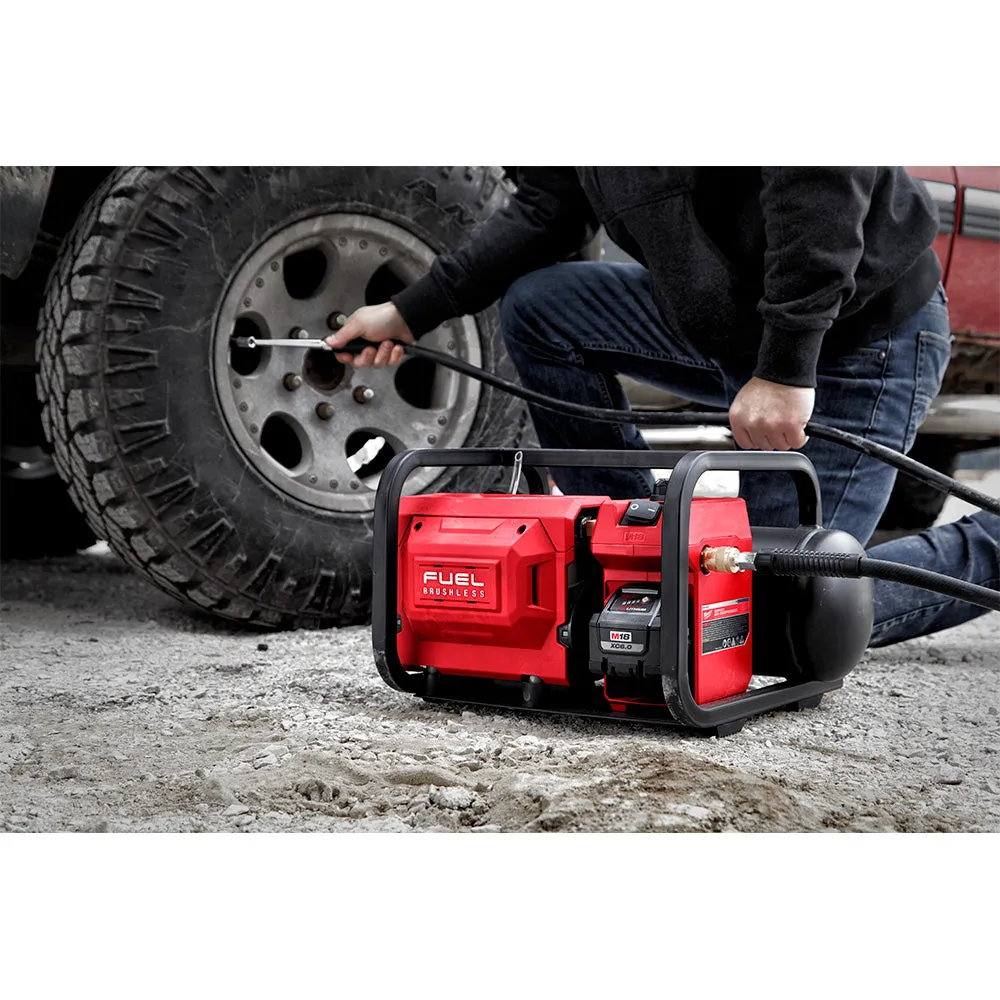 Milwaukee 2840-20B8F M18 FUEL 18V 2 Gallon Compact Compressor w/ 8AH Battery