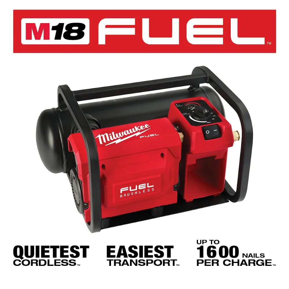 Milwaukee 2840-20B8F M18 FUEL 18V 2 Gallon Compact Compressor w/ 8AH Battery