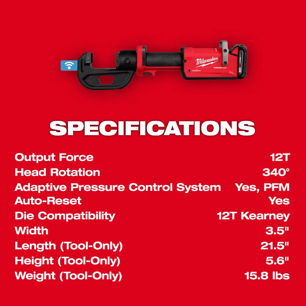 Milwaukee 2878K-22 M18 FORCE LOGIC 12T Kearney Linear Crimper Kit