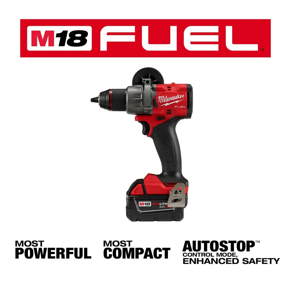 Milwaukee 2904-22 M18 FUEL 18V 1/2" Cordless Li-Ion Hammer Drill/Driver Kit