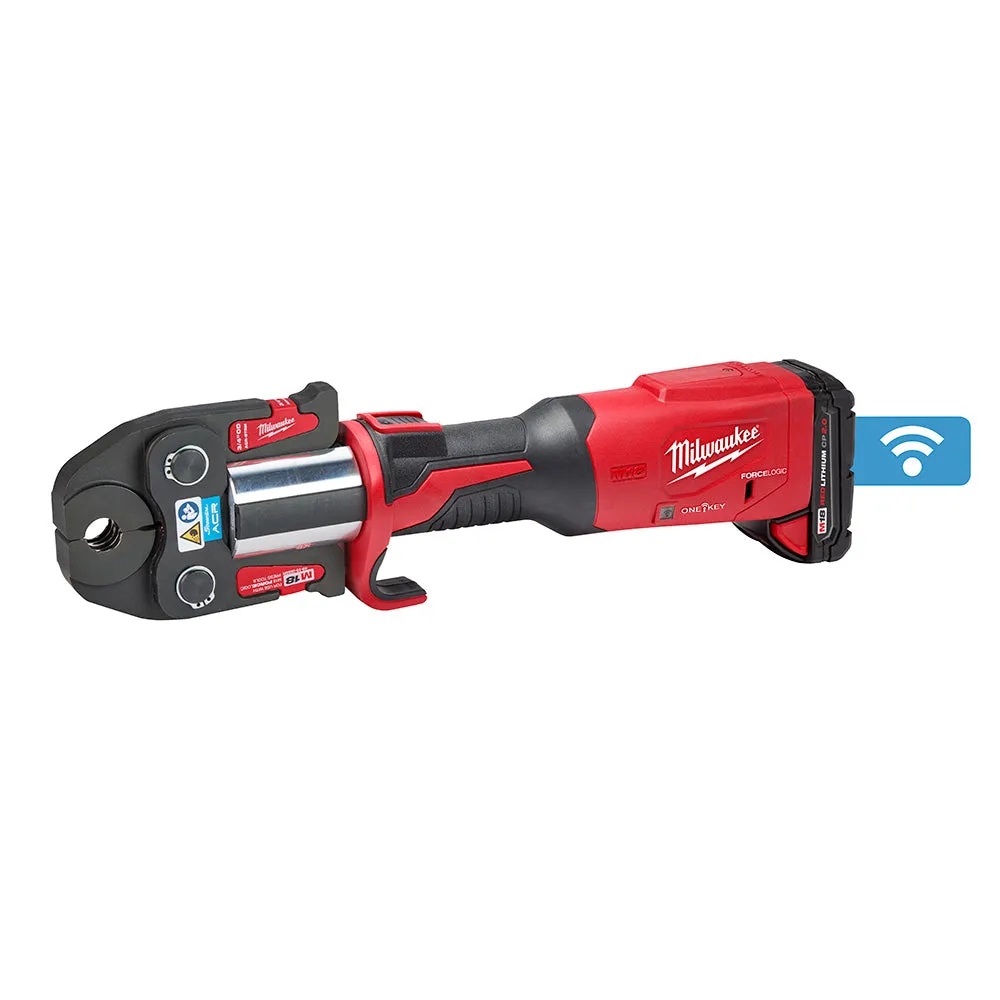 Milwaukee 2922-22M M18™ FORCE LOGIC™ Press Tool w/ ONE-KEY™ w/ ¼” – 7/8” Streamline™ ACR Press Jaws