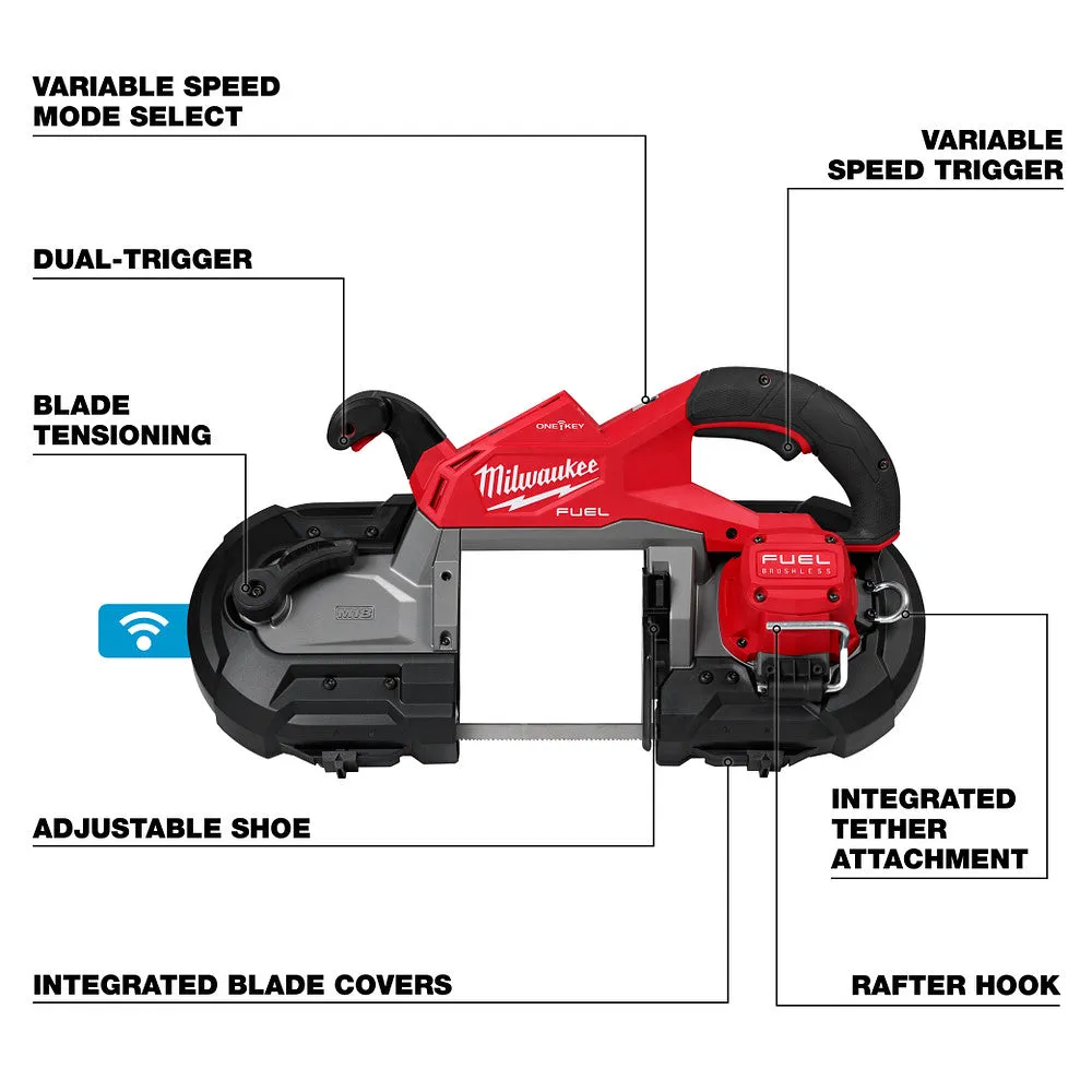 Milwaukee 2929S-20 M18 FUEL 18V Deep Cut Dual Trigger Band Saw - Bare Tool