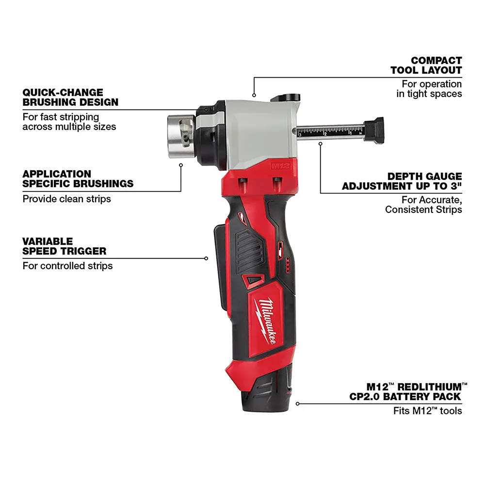 Milwaukee 2935CU-21S M18 18V Cable Stripper Kit w/ 17 Cu THHN / XHHW Bushings