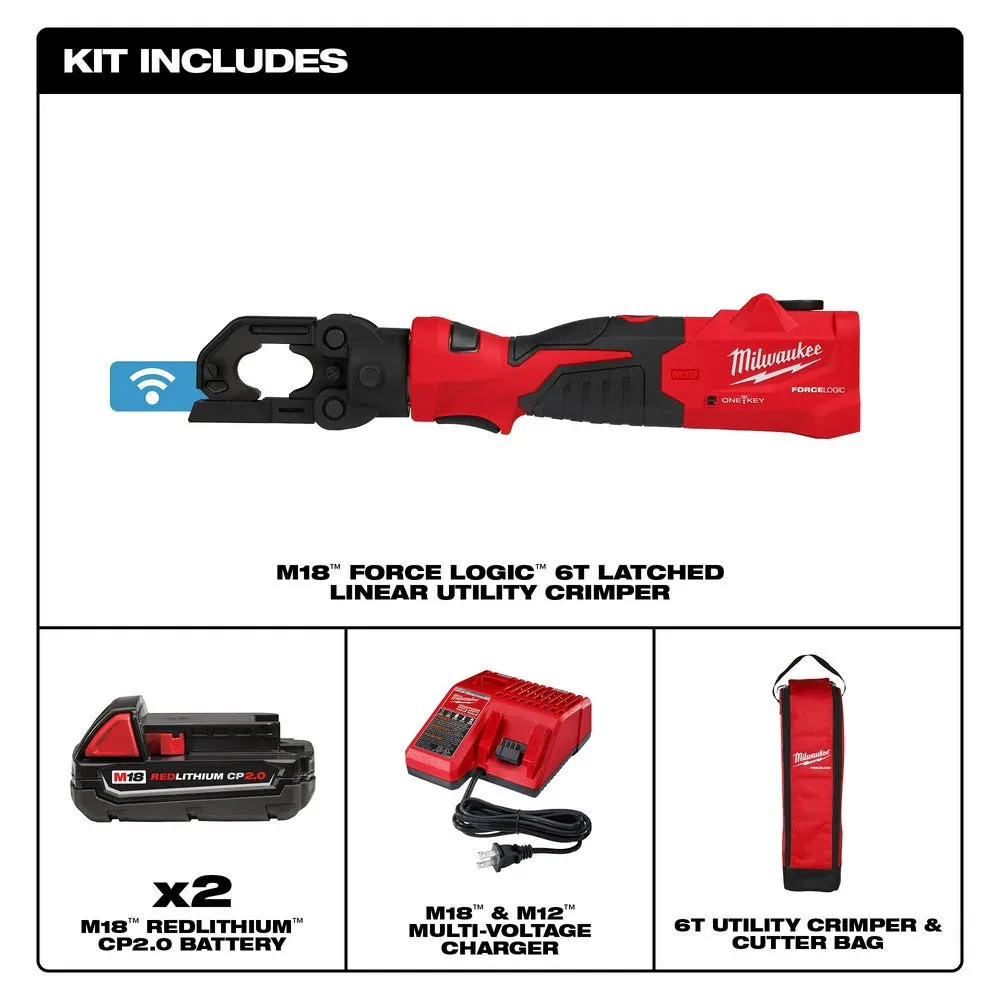 Milwaukee 2979-22 M18 FORCE LOGIC 6T Latched Linear Utility Crimper