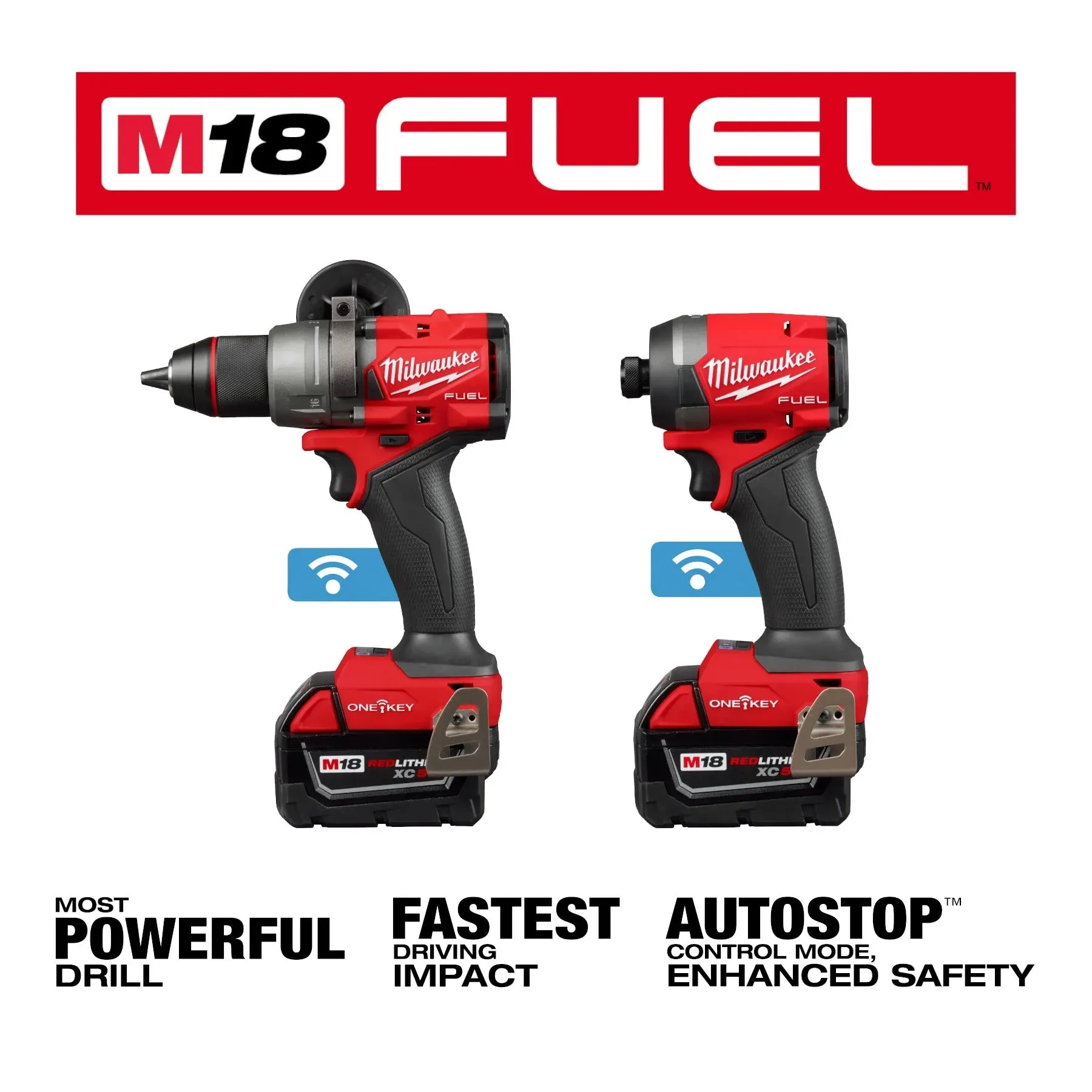 Milwaukee 3696-22 M18 FUEL 18V 2 Tool Cordless Combo Kit w/ ONE-KEY