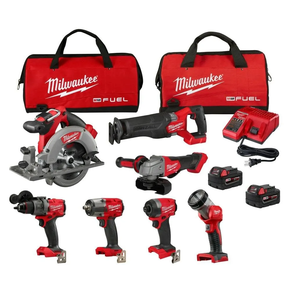 Milwaukee 3697-27 M18 FUEL 18V 7 Tool Cordless Lithium-Ion Combo Kit