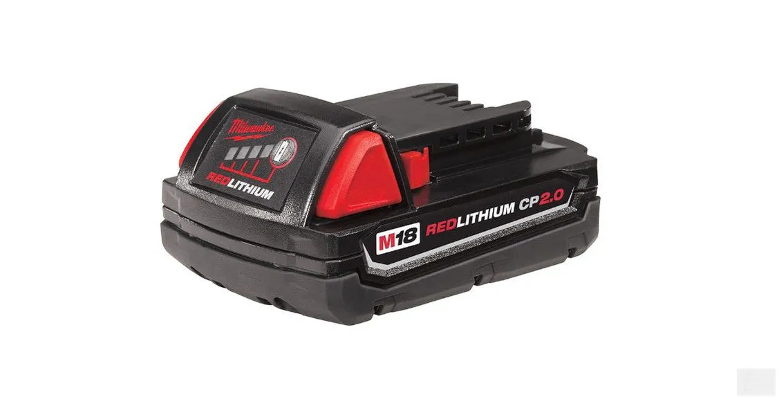 Milwaukee Tool 18V M18 Lithium-Ion Compact (CP) 2.0 Ah REDLITHIUM Battery (48-11-1820)