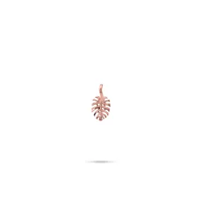 Monstera Pendant in Rose Gold - 13.5mm