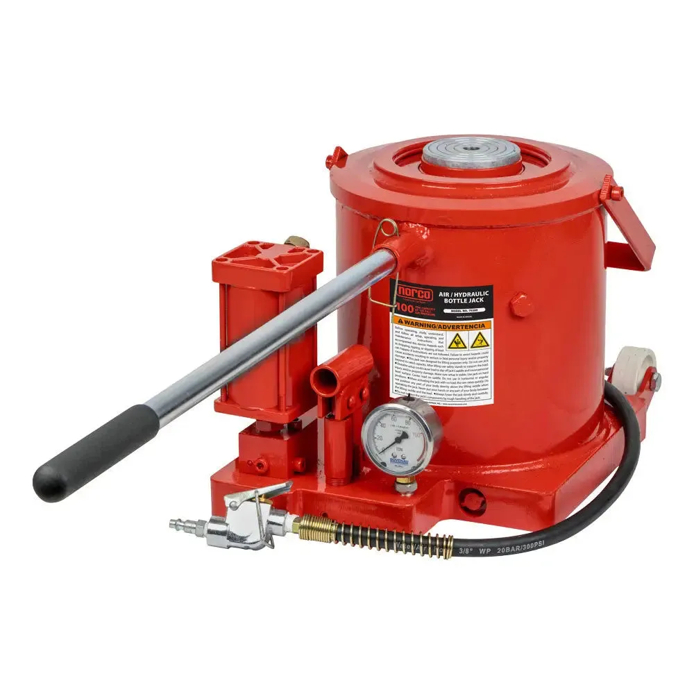 Norco 100 Ton Hydraulic Bottle Jack, Air & Manual Operation - 76399