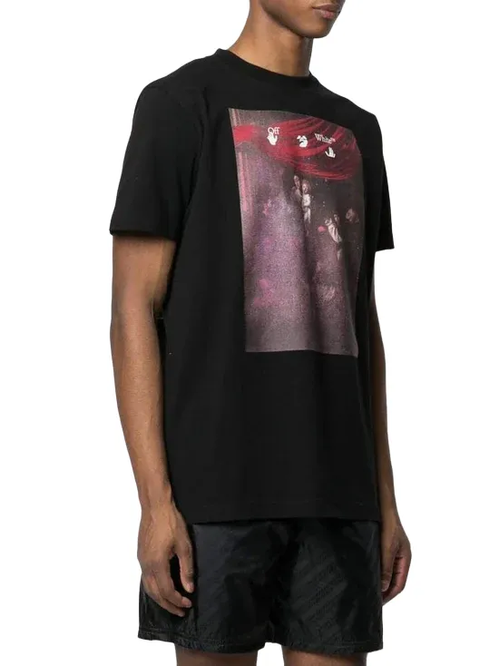 Off-White Sprayed Caravaggio S/S Oversized Black T-Shirt