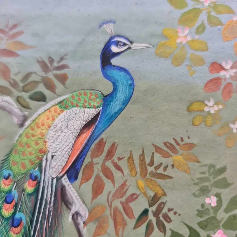 Original Mughal Inspired Painting of Peacock