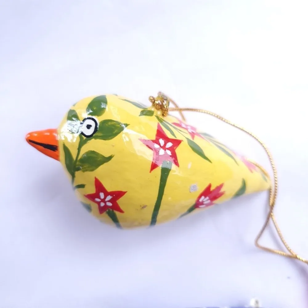 Papier Mache Handcrafted Doves From Kashmir (Set of 3)