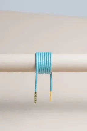 Pastel Blue | Round Waxed Shoelaces